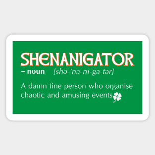 Shenanigator meaning dictionary definition Irish Green Sticker